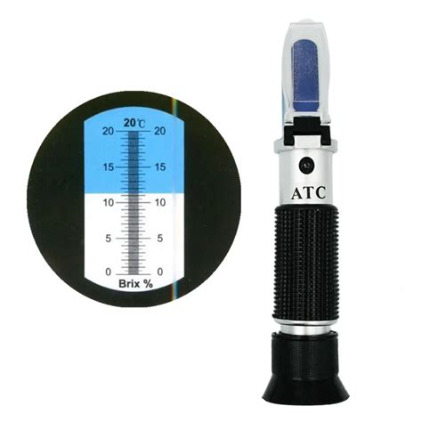 Hand held brix Refractometer tester meter with ATC